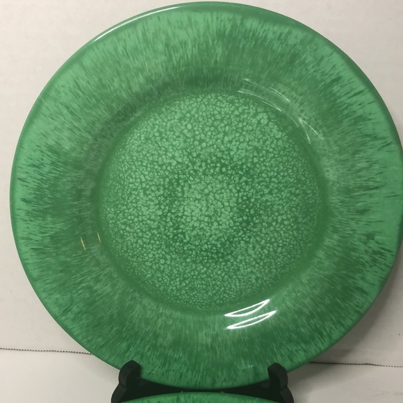 Pier1 Capri Green Melamine Dinner Plates Set of 4 - Picture 2 of 4